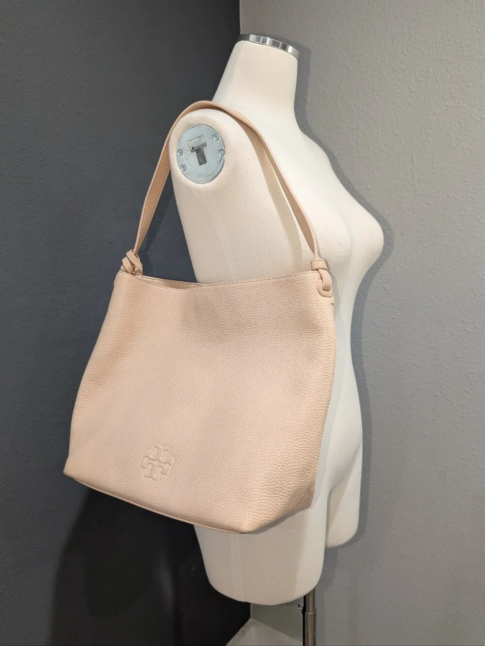 Tory Burch Thea Pebbled Leather Slouchy Hobo Bag & Matching Zip Wallet Set
